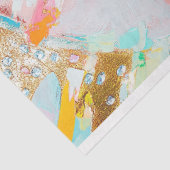 Papier Mousseline Vibrant Pop Queen Découpage Art Abstrait (Détail)