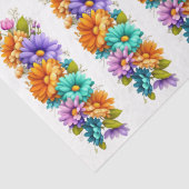 Papier Mousseline Vibrant Spring Flowers & Butterflies Decoupage (Détail)