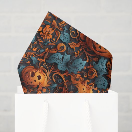 Papier Mousseline Vibrant thème Halloween (Sac cadeau)