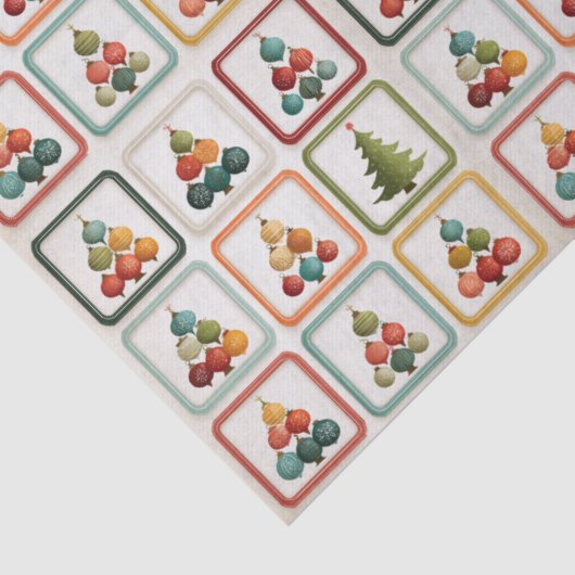 Papier Mousseline Vibrant Tree Grid for Christmas Cheer (Détail)