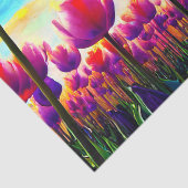 Papier Mousseline Vibrant Tulipes colorées Découpage (Détail)