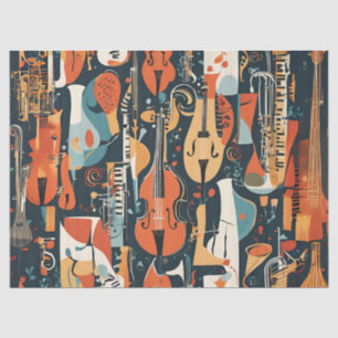 Papier Mousseline Vibrations de Jazz Fantaisiste