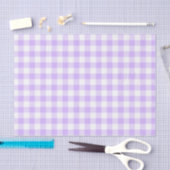 Papier Mousseline Vichy Lavande (Artisanat)