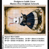 Papier Mousseline Victorian Dressed Rabbit With Book ER7R Decoupage