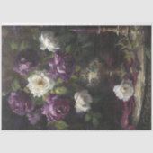 Papier Mousseline Victorian Floral Still Life Roses élégants dans Va (Recto)
