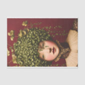 Papier Mousseline Victorian Girl, Robe de velours, Vines BE7 Découpa (Recto)