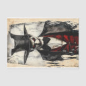 Papier Mousseline Victorian Gothic Sinister Villain BB6 Découpage (Recto)