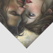 Papier Mousseline Victorian Lovers Intense Gaze Decoupage (Détail)