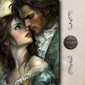 Papier Mousseline Victorian Lovers Intense Gaze Decoupage