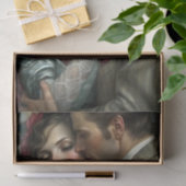 Papier Mousseline Victorian Lovers Intimate Embrace Decoupage (Cadeau)