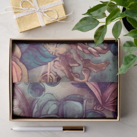 Papier Mousseline Victorian Pastel Steampunk Motif (Cadeau)