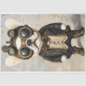 Papier Mousseline Victorian Steampunk French Bulldog AS8 Découpage (Recto)