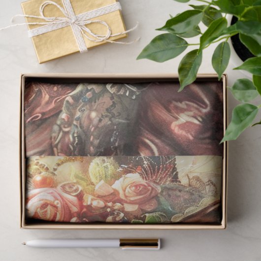 Papier Mousseline Victorian Steampunk Lady (Cadeau)