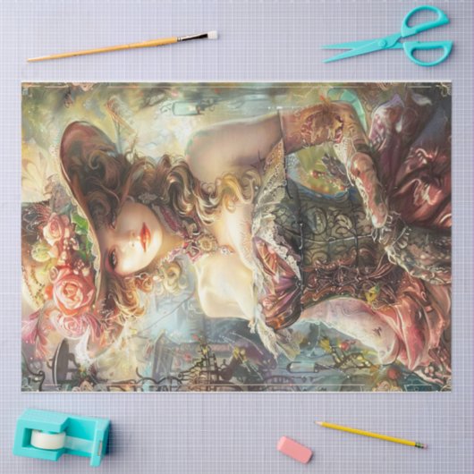 Papier Mousseline Victorian Steampunk Lady (Artisanat)