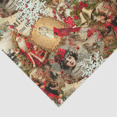 Papier Mousseline Victorian Yuletide Treasures Collage (Détail)