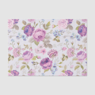 Papier Mousseline victorien, pays, lavande, shabby, chic, roses, par