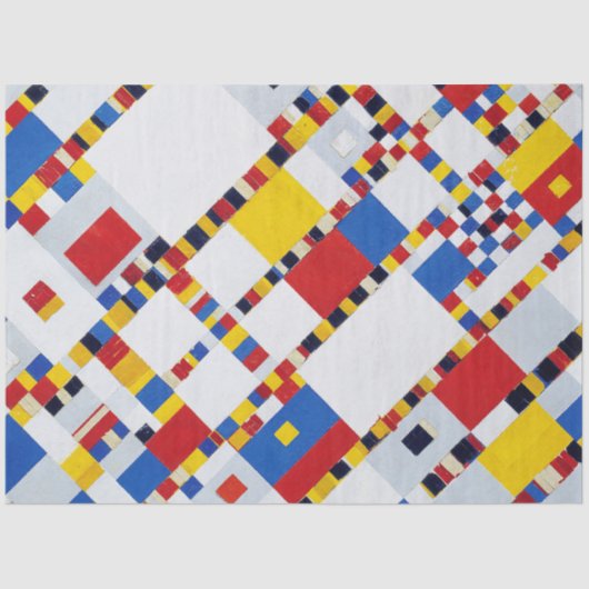 Papier Mousseline Victory Boogie Woogie, Mondrian (Recto)