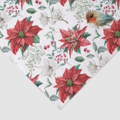 Papier Mousseline Vie de Noël aquarelles fleurs, feuille (Détail)