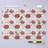 Papier Mousseline Vie de Noël aquarelles fleurs, feuille (Artisanat)