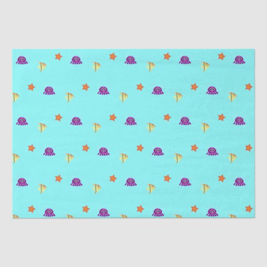 Papier Mousseline Vie marine (Recto)