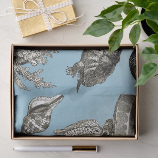 Papier Mousseline Vie maritime (Cadeau)