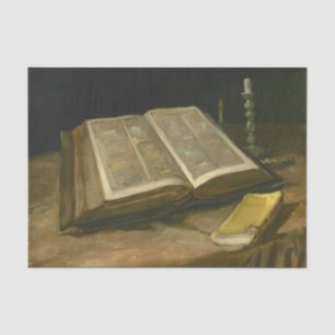 Papier Mousseline Vie morte avec la Bible par Vincent Van Gogh