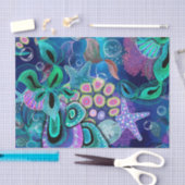 Papier Mousseline Vie océanique (Artisanat)