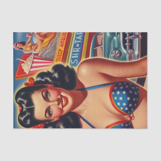 Papier Mousseline Vieille école des années 1950 (Recto)