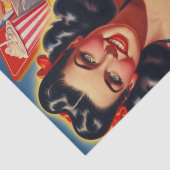 Papier Mousseline Vieille école des années 1950 (Détail)