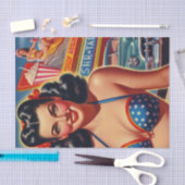 Papier Mousseline Vieille école des années 1950 (Artisanat)