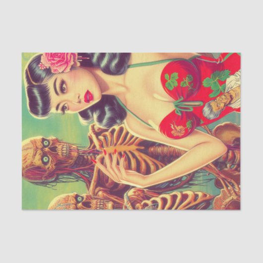 Papier Mousseline Vieille fille d'horreur de l'école (Recto)