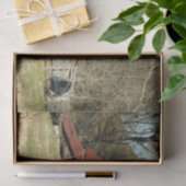 Papier Mousseline Vieille grange rustique Géorgie rurale (Cadeau)