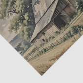 Papier Mousseline Vieille grange vintage (Détail)
