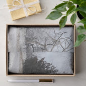 Papier Mousseline Vieille propriété abandonnée en hiver (Cadeau)