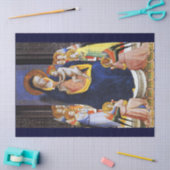 Papier Mousseline VIERGE AVEC ENFANTS ANGES ET SAINTS Noël (Artisanat)