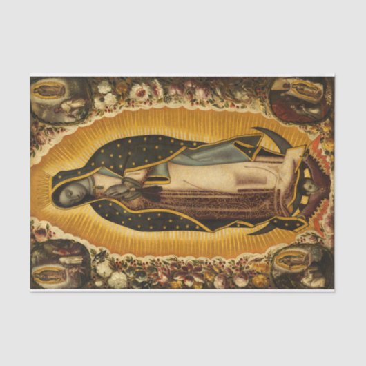 Papier Mousseline Vierge de Guadalupe par Manuel de Arellano (Recto)