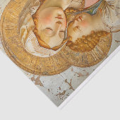 Papier Mousseline Vierge Marie et bébé Jésus 3 Papier Découpage (Détail)