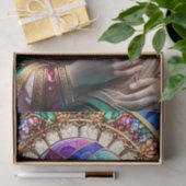 Papier Mousseline Vierge Marie et Bébé Jésus Vitrail (Cadeau)