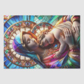 Papier Mousseline Vierge Marie et Bébé Jésus Vitrail (Recto)