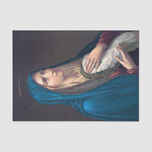 Papier Mousseline Vierge Marie pleurant, E. Steinmann (Recto)