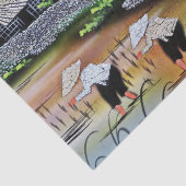 Papier Mousseline Viêt Nam Paysage Champs De Riz Tissu Découpage (Détail)