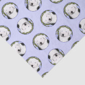Papier Mousseline Vieux anglais Sheepdog Puppy Painpy Pet Dog Art (Détail)