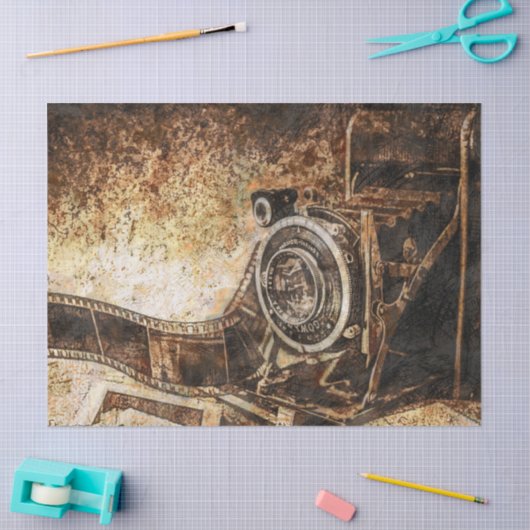 Papier Mousseline Vieux appareil photo (Artisanat)