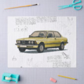 Papier Mousseline Vieux BMW voiture découpage classique (Artisanat)