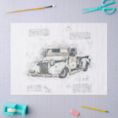 Papier Mousseline Vieux Chevrolet Retro Classic Truck Decoupage (Artisanat)