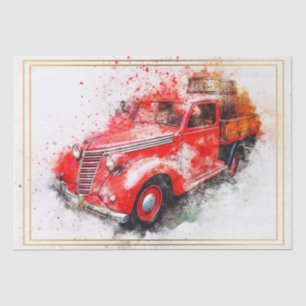 Papier Mousseline Vieux découpage de camion Vintage