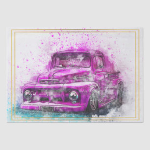 Papier Mousseline Vieux découpage de camion Vintage