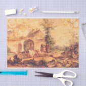 Papier Mousseline Vieux découpage d'une ferme (Artisanat)