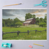 Papier Mousseline Vieux ferme rustique grange Medow Découpage papier (Artisanat)