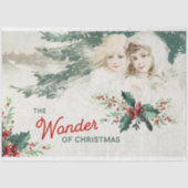 Papier Mousseline Vieux Noël Angles Découpage (Recto)